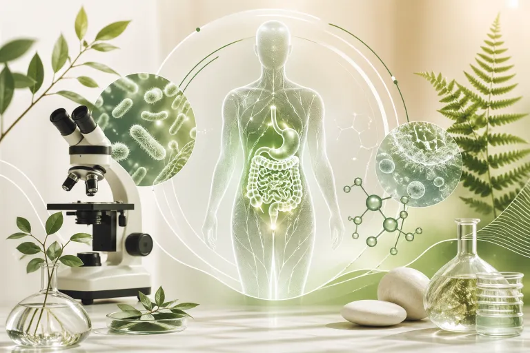 Mikrobiom-elemzés: a bélflóra vizsgálatát bemutató illusztráció