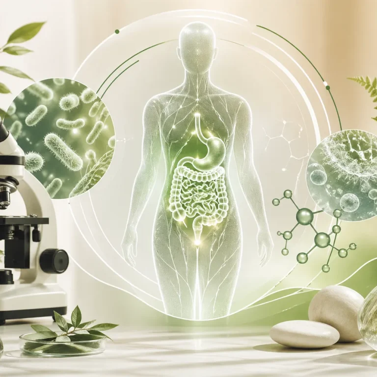 Mikrobiom-elemzés: a bélflóra vizsgálatát bemutató illusztráció